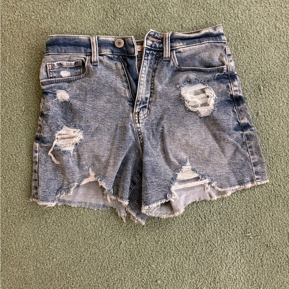 SO Blue Distressed Jean Shorts